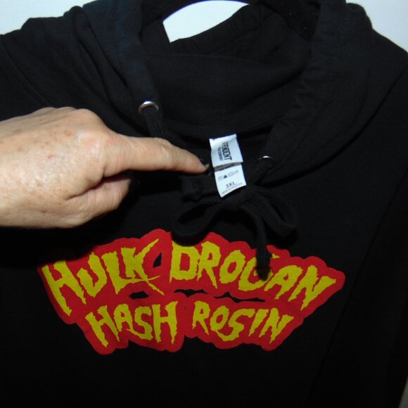 Rare Hulk Drogan Hash Rosin Black Red Hoodie Hogan Men's Funny Sweatshirt 3XL - Picture 6 of 9